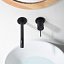 Grifo lavabo empotrado monomando Génova negro mate apertura en frio de Imex
